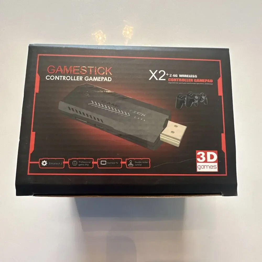 GameStick X2 64GB Retro Game Console 4K HD 2.4G Wireless Controller 20000+Game